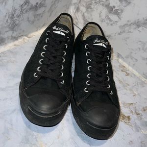 Converse Jack Purcell black on black size 10